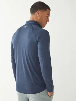 Bleu marine - Under Armour Polaire Tech Quarter zippée