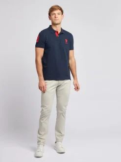 Bleu marine - U.S. Polo Assn. Coupe classique Mens Player 3 Pique 100% Cotton Polos