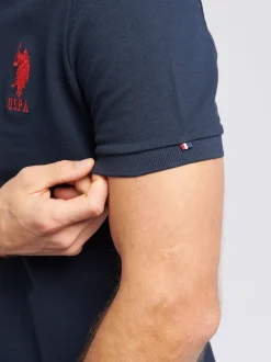 Bleu marine - U.S. Polo Assn. Coupe classique Mens Player 3 Pique 100% Cotton Polos