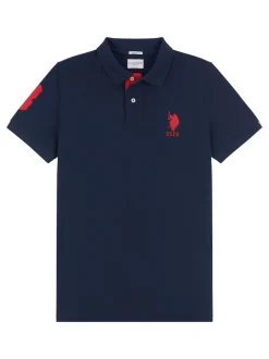 Bleu marine - U.S. Polo Assn. Coupe classique Mens Player 3 Pique 100% Cotton Polos