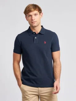 Bleu marine - U.S. Polo Assn. Coupe classique Pique 100% Coton Polos