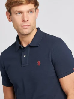 Bleu marine - U.S. Polo Assn. Coupe classique Pique 100% Coton Polos