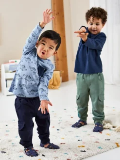 Bleu marine & Vert kaki - LotJojo Maman Bébé Cargos % Cotton Survêtement 100 2