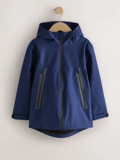 Bleu marine - Veste à capuche imperméable doublée de polaire (3-17ans)