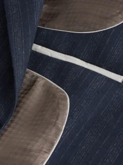 Bleu marine - Veste de Costume habillé à rayures en laine Blend