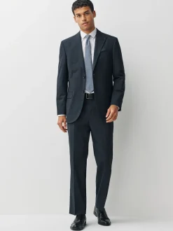 Bleu marine - Veste de costume Motionflex texturée à dents de chiot coupe classique