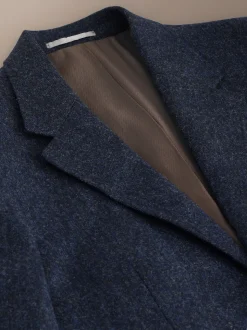 Bleu marine - Veste de costume habillé Abraham Moon en 100% laine britannique Donegal