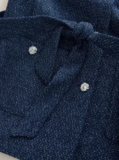 Bleu marine - Veste Fleck Boucle Ceinturée