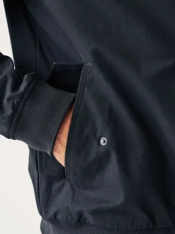 Bleu marine - Veste Harrington à doublure Imperméable À carreaux