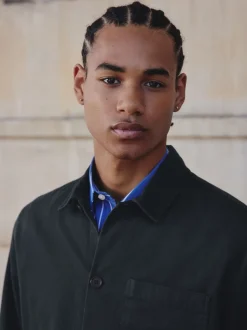 Bleu marine - Veste-chemise Chore Twill