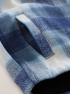 Bleu marine - Veste-chemise à carreaux à capuche doublée Borg (3-16ans)