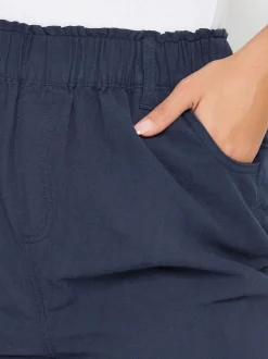 Bleu marine - Yours Curve Cool 100% Cotton Shorts