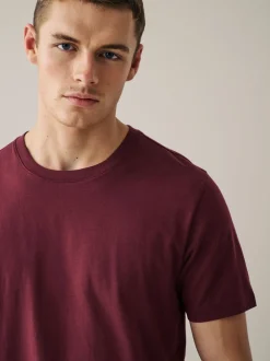 Bleu marine/ Bleu sarcelle/ Blanc/ Noir/ Vert/ bordeaux - Ajustement régulier - Lot de t-shirts essentiels en coton 6