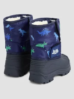 Bleu marine dinosaure - Bottes de neige JoJo Maman Bébé confortables