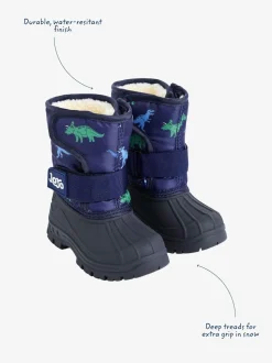 Bleu marine dinosaure - Bottes de neige JoJo Maman Bébé confortables