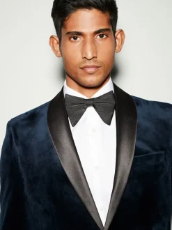 Bleu marine foncé - Ajustement régulier - Blazer en velours