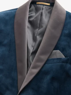 Bleu marine foncé - Ajustement régulier - Blazer en velours