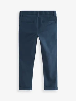 Bleu marine français - Pantalon chino extensible (3-17ans)