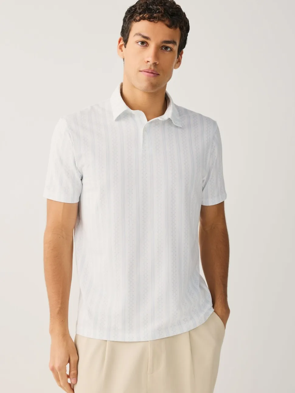 Bleu marine géométrique - Polo en jersey Manches courtes 3 Pack