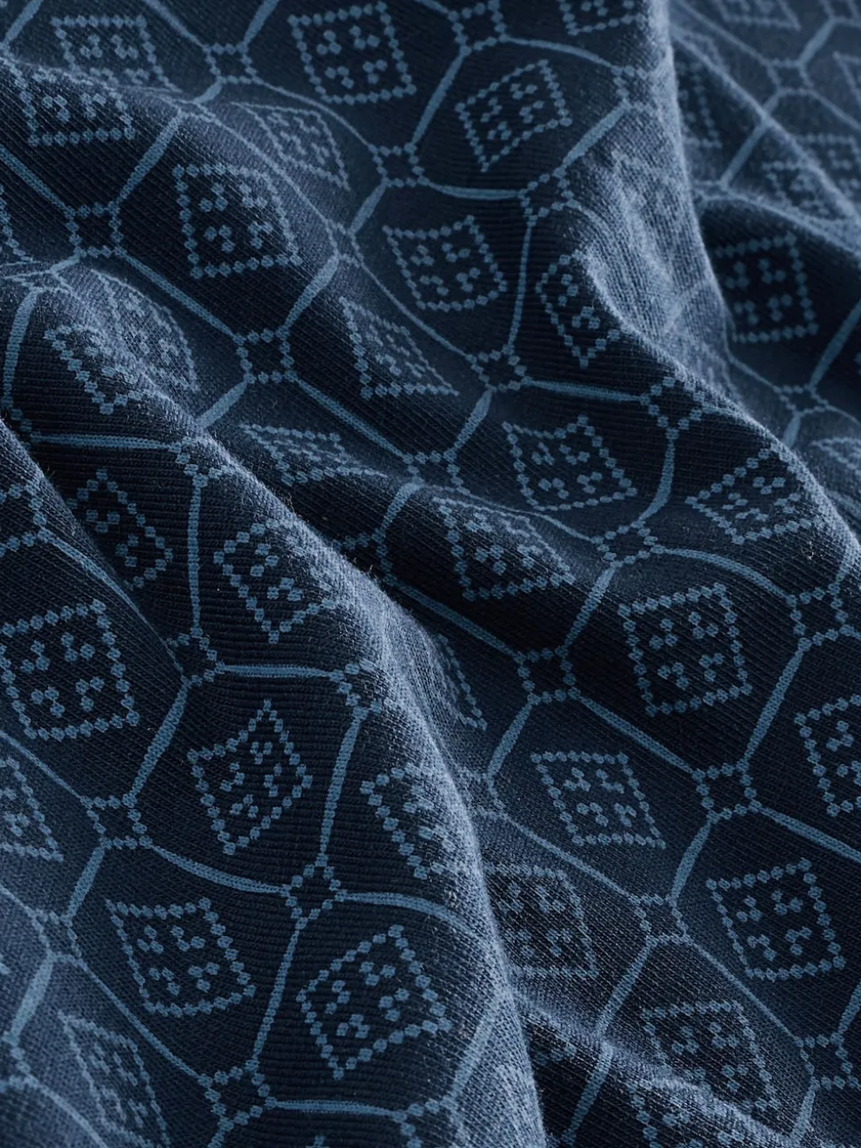 Bleu marine géométrique - Polo en jersey Manches courtes 3 Pack