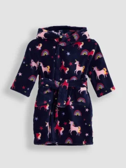 Bleu marine motif licorne - Peignoir JoJo Maman Bébé