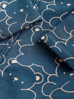 Bleu marine motif ours - Dors-bien pour bébé avec doublure en polaire