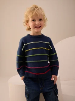 Bleu marine rayé - Pull tricoté (3mths-7yrs)
