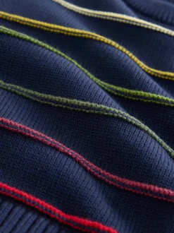 Bleu marine rayé - Pull tricoté (3mths-7yrs)