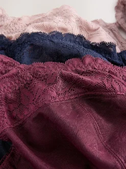 Bleu marine/baie/rose - LotDD de soutiens-gorge à armatures à armatures sans rembourrage en dentelle 3