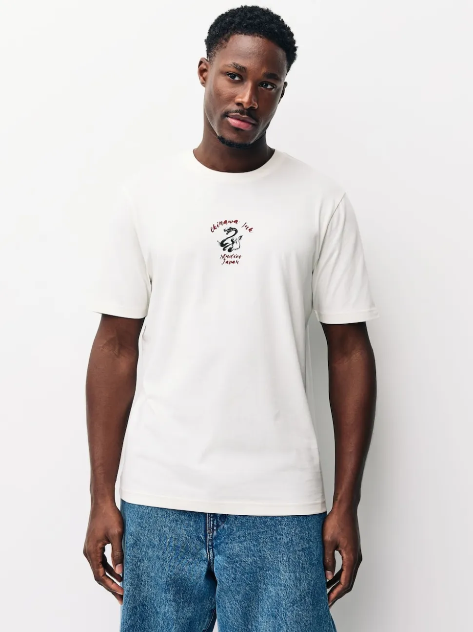 Bleu marine/Blanc Écru/Bleu canard - Ajustement régulier - T-shirt Graphic Imprimé 3 Pack