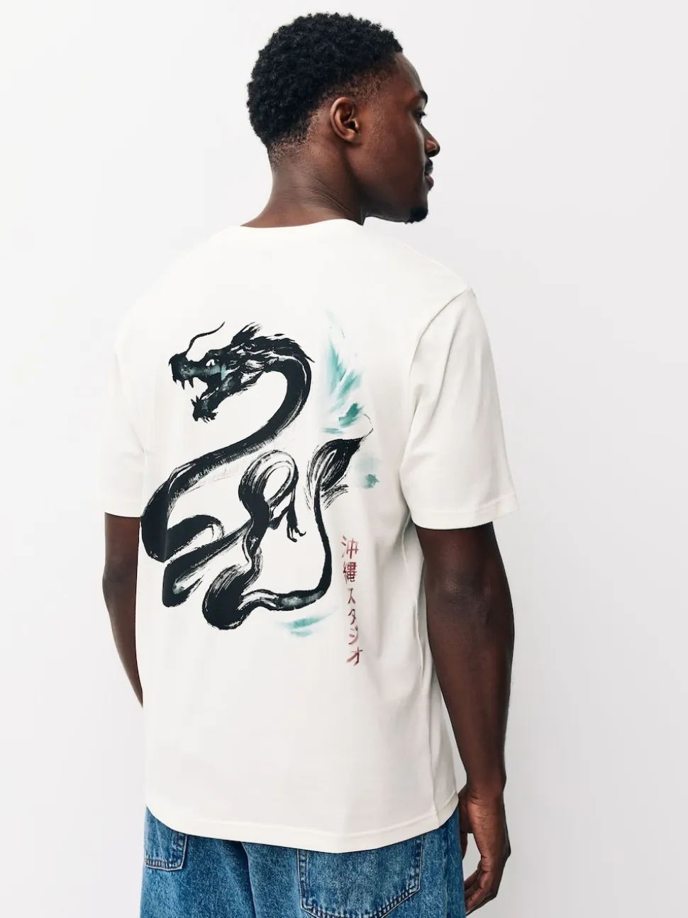 Bleu marine/Blanc Écru/Bleu canard - Ajustement régulier - T-shirt Graphic Imprimé 3 Pack