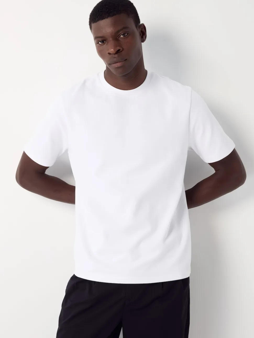 Bleu marine/blanc/pierre - Lot de 3 t-shirts épais doux au toucher