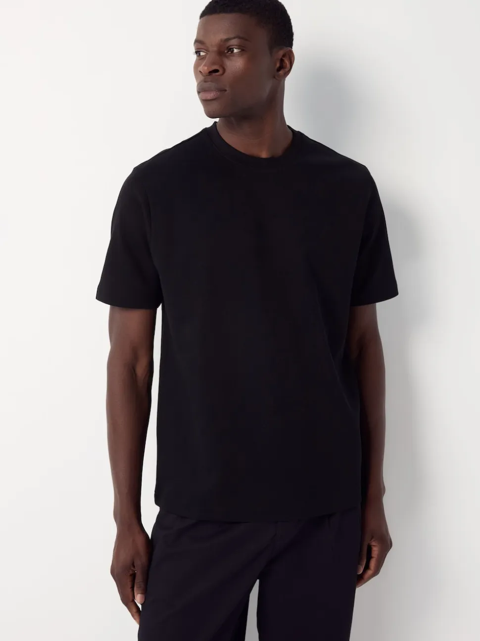 Bleu marine/blanc/pierre - Lot de 3 t-shirts épais doux au toucher