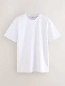 Bleu marine/blanc/pierre - Lot de 3 t-shirts épais doux au toucher