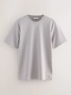 Bleu marine/blanc/pierre - Lot de 3 t-shirts épais doux au toucher