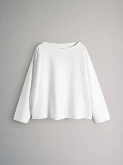 Bleu marine/blanc/rayure - The Set lot de 3 t-shirts épais à col bateau