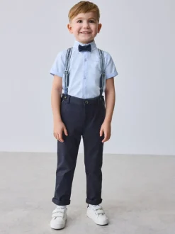 Bleu marine/bleu - Ensemble Baker by Ted Baker : Chemise, Pantalons et Bretelles