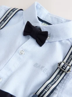 Bleu marine/bleu - Ensemble Baker by Ted Baker : Chemise, Pantalons et Bretelles