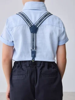 Bleu marine/bleu - Ensemble Baker by Ted Baker : Chemise, Pantalons et Bretelles