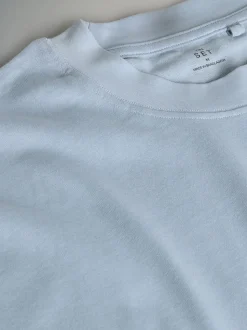 Bleu marine/bleu/marron/blanc - The Set lot de 4 t-shirts en coton à manches courtes