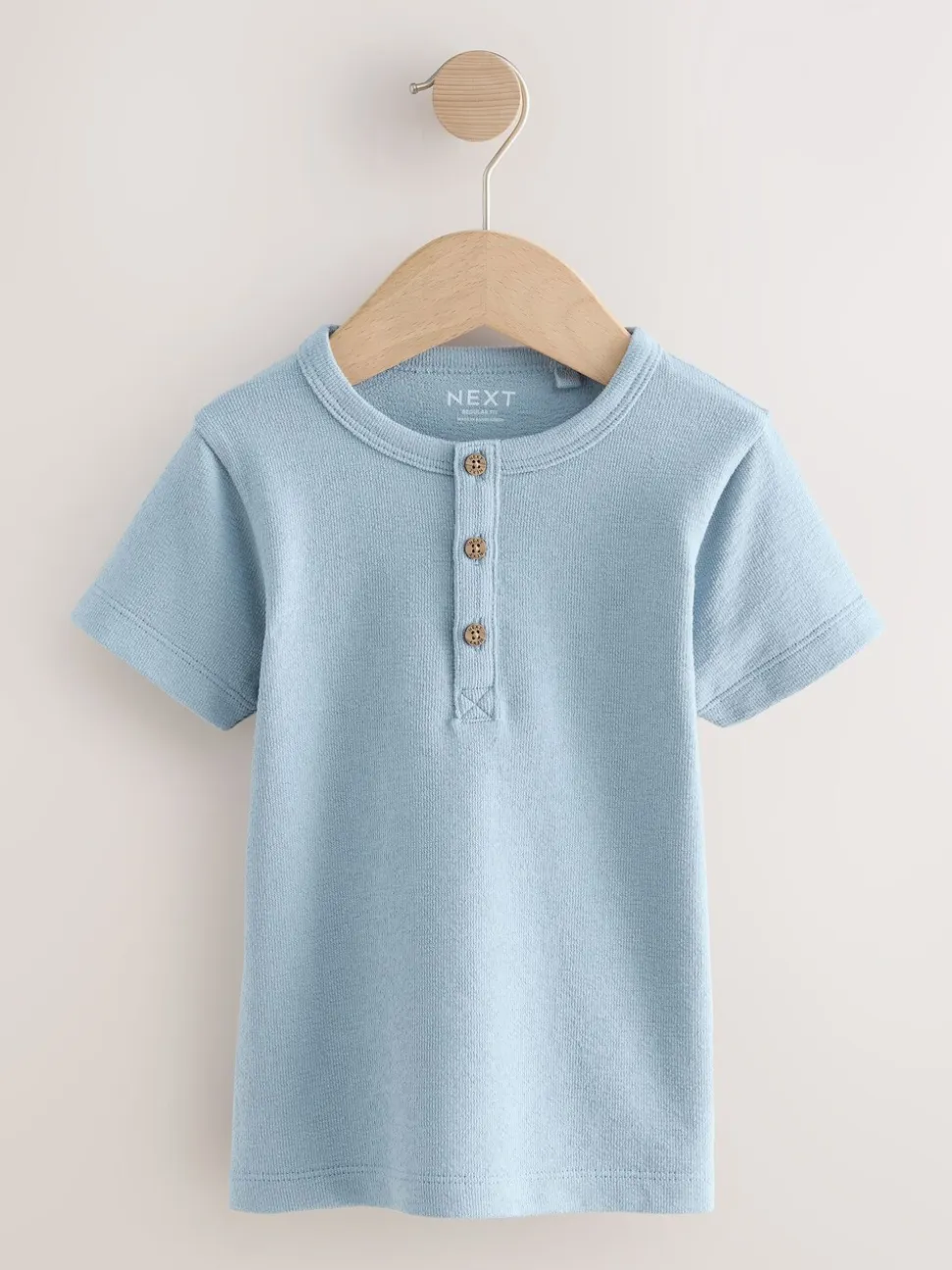 Bleu marine/bleu/pierre - T-shirts à manches courtes à col Henley Lot de 3 (3mois7ans)