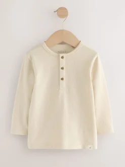 Bleu marine/bleu/pierre - T-shirts Henley à manches longues Lot de 3 (3mois7ans)