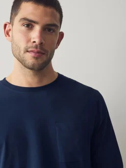 Bleu marine/gris - Ensemble pyjama en jersey à manches longues