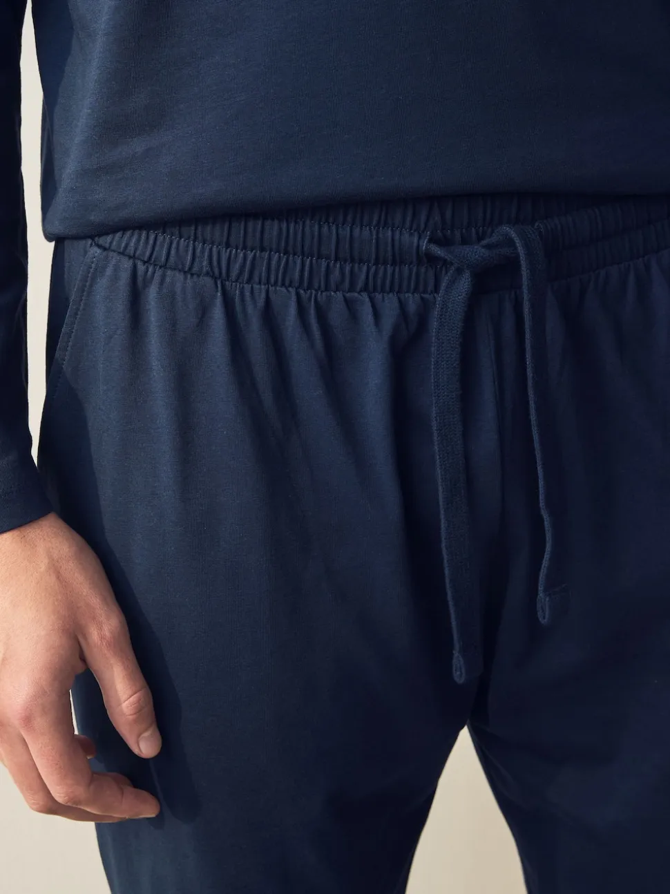 Bleu marine/gris - Ensemble pyjama en jersey à manches longues