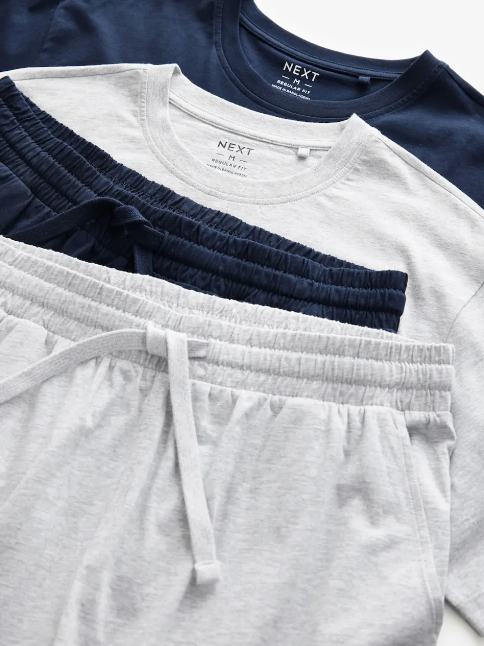 Bleu marine/gris - Lot de 2 pyjamas courts en jersey