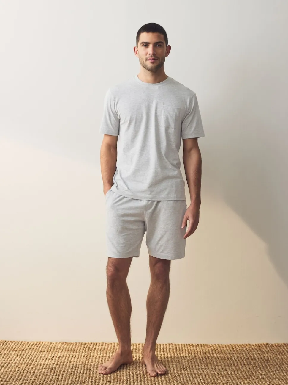 Bleu marine/gris - Lot de 2 pyjamas courts en jersey