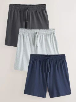 Bleu marine/gris - Pyjama en jersey Short 3 Lot