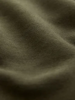 Bleu marine/vert kaki - Lot de 2 sweat-shirts à col zippé en jersey épais riche en coton