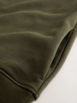 Bleu marine/vert kaki - Lot de 2 sweat-shirts à col zippé en jersey épais riche en coton