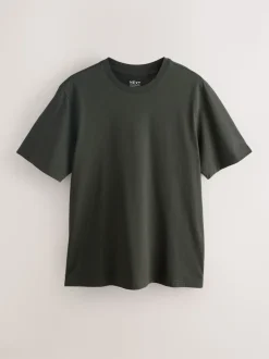 Bleu marine/vert/rouge bordeaux/jaune/ardoise/bleu - Ajustement régulier - Lot de t-shirts essentiels en coton 6